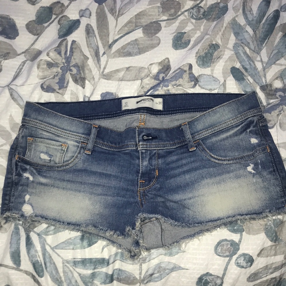 Women’s denim shorts.